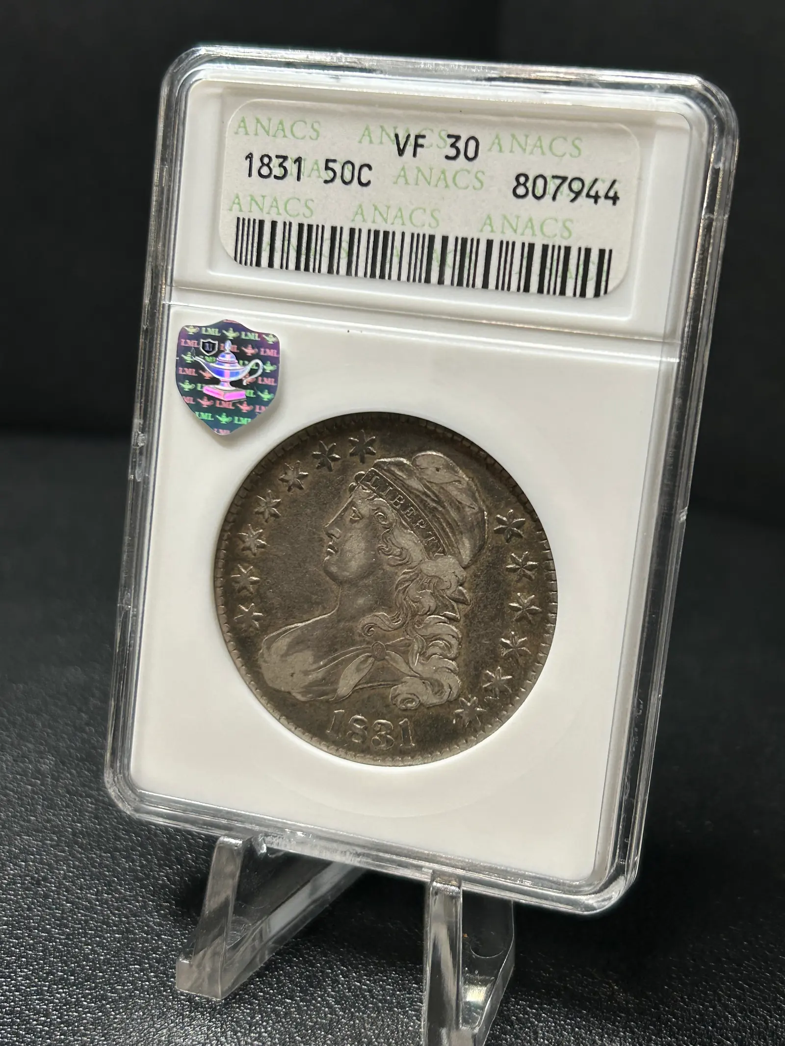 Silver Shield on bust display