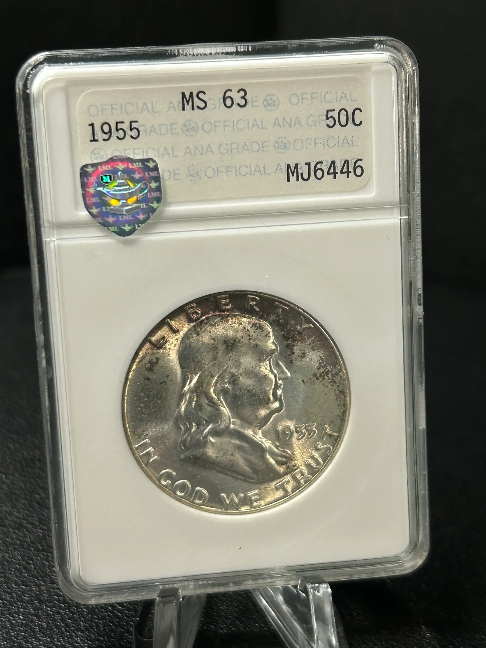 Silver Shield under warm directional light