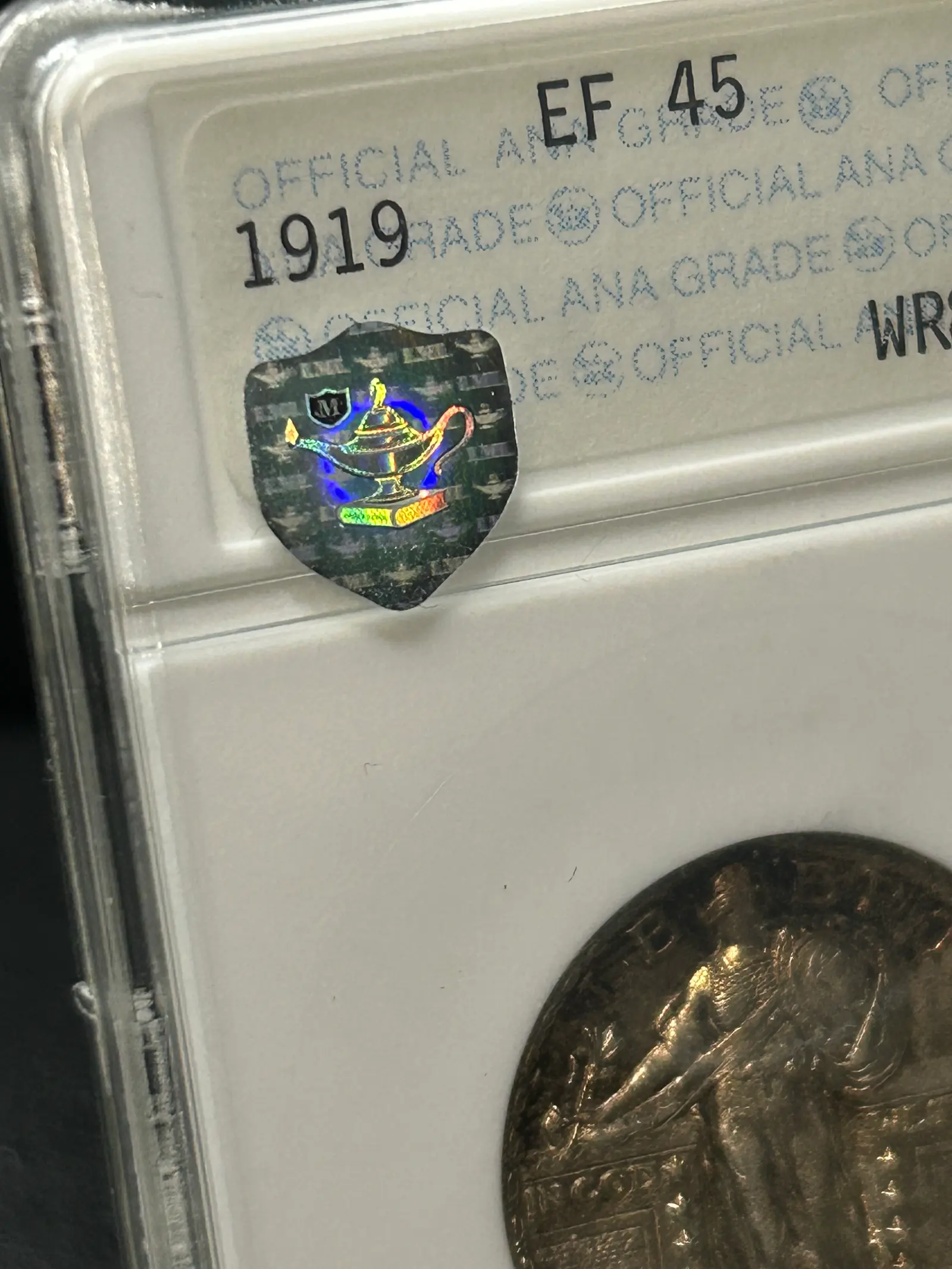 Silver Shield bust close-up